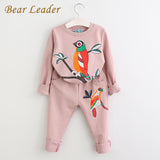 Bear Leader Winter Girls Clothing Sets 2017 New Active Boys Clothing Sets Children Clothing Cartoon Print Sweatshirts+Pants Suit