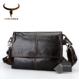 COWATHER Envelope package 2017 cow genuine leather messenger bags for men handbags huge capacity male's best  original brand